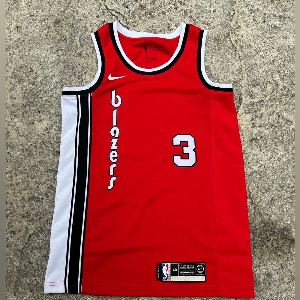 Authentic CJ McCollum Blazer Retro Jersey Small